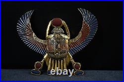 Golden Scarab Symbol of Rebirth and Prosperity, made in Egypt