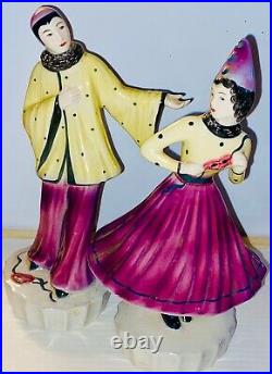 Goldscheider Porcelain Figurine, Handmade Artist Barbara Loveday, Mardi Gras