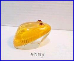 HTF Vintage Abraham Palatnik Lucite Acrylic Frog Figurine Brazil Sculpture MCM