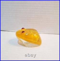 HTF Vintage Abraham Palatnik Lucite Acrylic Frog Figurine Brazil Sculpture MCM