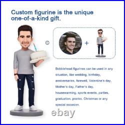 Handmade Custom Bobblehead, Previewable and Modifiable, Figures Full Personalized