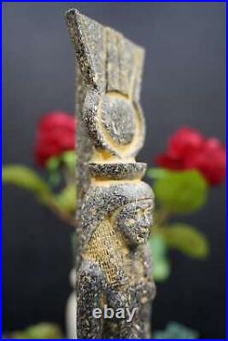 Handmade Egyptian Hathor Goddess wearing Sun disc, Cow Goddess, made in Egypt