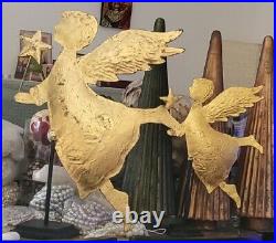 Handmade bronze angels. 2 pieces