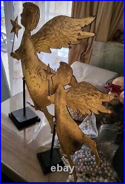 Handmade bronze angels. 2 pieces