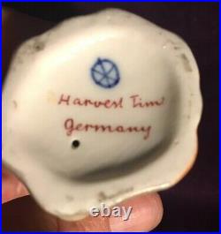 Hochst Porcelain Vtg. Girl Figurine Harvest Time Germany Mainz Wheel Since 1746