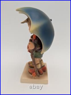Hummel 71 Stormy Weather 6 1/4 inches tall 1950-1959 TMK2 incised full bee Hummel 71 Stormy Weather 6 1/4 inches tall 1950-1959 TMK2 incised full bee