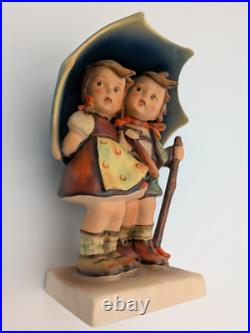 Hummel 71 Stormy Weather 6 1/4 inches tall 1950-1959 TMK2 incised full bee Hummel 71 Stormy Weather 6 1/4 inches tall 1950-1959 TMK2 incised full bee
