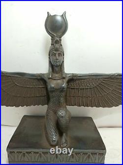 ISIS WINGS EGYPTIAN ANCIENT Goddess Winged Motherhood Egypt Statue Antique Stone