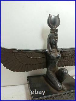 ISIS WINGS EGYPTIAN ANCIENT Goddess Winged Motherhood Egypt Statue Antique Stone