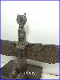 ISIS WINGS EGYPTIAN ANCIENT Goddess Winged Motherhood Egypt Statue Antique Stone