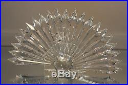 Iris Arc Crystal King Giant Peacock Faceted Clear Glass Swarovski Interest RARE