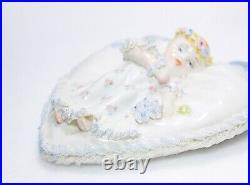 Irish Dresden MULLER VOLKSTEDT Little Sweetheart Lace Porcelain Wall Mount RARE