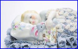 Irish Dresden MULLER VOLKSTEDT Sweet Dreamer Lace Porcelain Figurine RARE