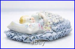 Irish Dresden MULLER VOLKSTEDT Sweet Dreamer Lace Porcelain Figurine RARE