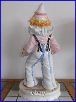 Italian Capodimonte Ceramic Clown 23 Signed Statue Figurine Vintage/Rare