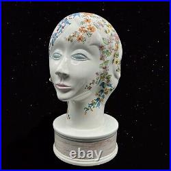 Italian Lady Head Sculpture Hand Painted Bust Figurine WS2 Coop 14T 7W Vintage