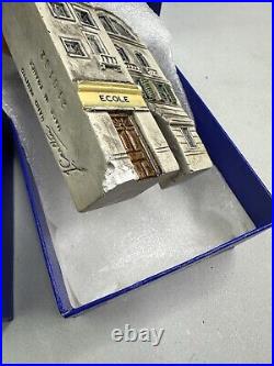J Carlton Dominique Gault Miniature Paris Buildings Lot of 9 (2 Have Crack)