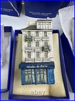 J Carlton Dominique Gault Miniature Paris Buildings Lot of 9 (2 Have Crack)