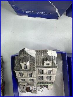 J Carlton Dominique Gault Miniature Paris Buildings Lot of 9 (2 Have Crack)
