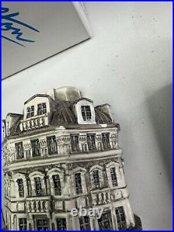 J Carlton Dominique Gault Miniature Paris Buildings Lot of 9 (2 Have Crack)