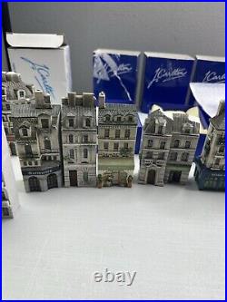 J Carlton Dominique Gault Miniature Paris Buildings Lot of 9 (2 Have Crack)
