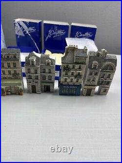 J Carlton Dominique Gault Miniature Paris Buildings Lot of 9 (2 Have Crack)