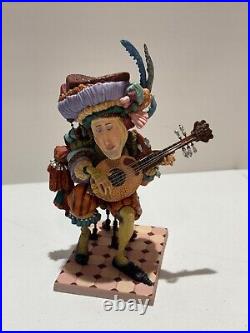 James Christensen Lute Player Porcelain Sculpture 158/1500 Box COA Greenwich