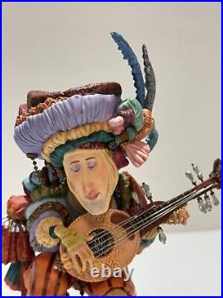 James Christensen Lute Player Porcelain Sculpture 158/1500 Box COA Greenwich