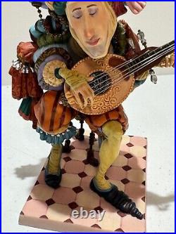 James Christensen Lute Player Porcelain Sculpture 158/1500 Box COA Greenwich