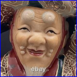 Japanese Noh Actor Gold & Enamel Hand Decorated Ceramic Figurine Japan 8.5t Japanese Noh Actor Gold & Enamel Hand Decorated Ceramic Figurine Japan 8.5t