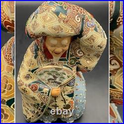 Japanese Noh Actor Gold & Enamel Hand Decorated Ceramic Figurine Japan 8.5t Japanese Noh Actor Gold & Enamel Hand Decorated Ceramic Figurine Japan 8.5t