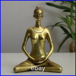 Jaszz Art Brass Yoga Girls Statue For Home Decor Gym Decorative Gift posture 2