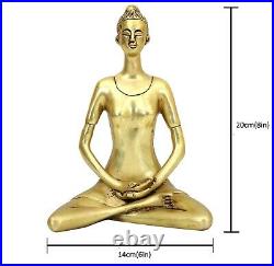 Jaszz Art Brass Yoga Girls Statue For Home Decor Gym Decorative Gift posture 2