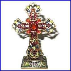 Jay Strongwater Swarovski Jeweled Figurine Religious CROSS Dawson Neiman Marcus