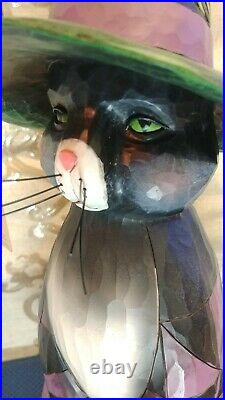 Jim Shore BLACK CAT WITCH STATUE Polyresin Halloween 4060316