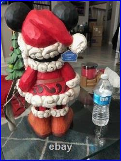 Jim Shore Christmas Large 17 Mickey Mouse Santa Porch Greeter 2018 New