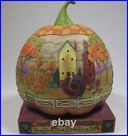 Jim Shore Count Your Blessings Large 11 Pumpkin-New