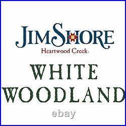 Jim Shore Heartwood Creek Christmas 6001410 White Woodland Santa Claus in Sleigh