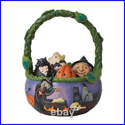 Jim Shore Heartwood Creek Halloween Basket And Minis 5Pc Set 6009602