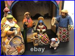 Jim Shore Heartwood Creek Nativity Set 2003 Enesco Large Set Jesus Manger