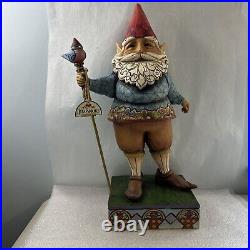 Jim Shore Large Garden Gnome with Bluebird Staff 19 Figurine 4007763