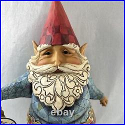 Jim Shore Large Garden Gnome with Bluebird Staff 19 Figurine 4007763