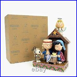 Jim Shore Peanuts Christmas Pageant Charlie Brown Lucy Sally Snoopy Figurine