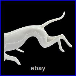 Kaiser Bochmann 2 Running Whippets Greyhounds White Porcelain 408 Dog Vintage