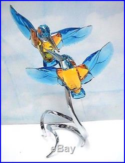 Kingfishers Turquoise Paradise Bird Couple 2016 Swarovski Crystal 5136835