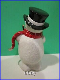 LENOX 2019 annual SNOWMAN SNOWY PIPER Bagpipes sculpture - NEW in BOX with COA
