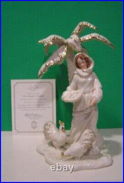 LENOX CLASSIC Nativity INNKEEPERS DAUGHTER Chicken Rooster NEW in BOX with COA