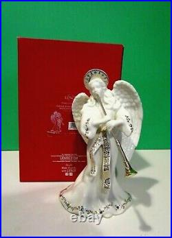 LENOX Nativity CHINA JEWELS ANGEL with TRUMPET Horn NEW in BOX First Quality