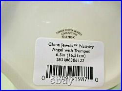 LENOX Nativity CHINA JEWELS ANGEL with TRUMPET Horn NEW in BOX First Quality