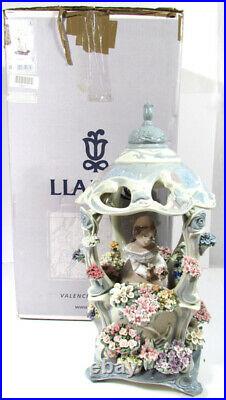 LLADRO PORCELAIN FIGURINE #1865 FLOWER GAZEBO IN BLOOM with Box, Base, Papers
